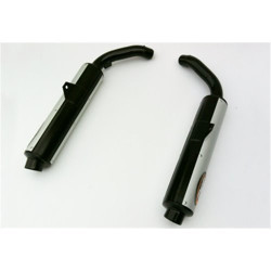 Marving Uitlaten Cylindrical | Zwart/Zilver | Honda ST1100 Pan European