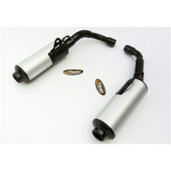 Marving Uitlaten Cylindrical | Zwart/Zilver | Honda CBR1000F