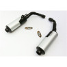 Marving Uitlaten Cylindrical | Zwart/Zilver | Honda CBR1000F