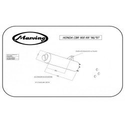 Marving Uitlaat Cylindrical | Zwart | Honda CBR900RR