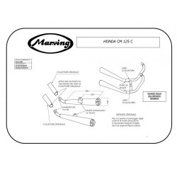Marving Uitlaten Marvi | Chroom | Honda CM125C