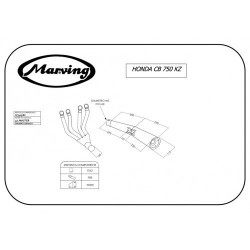 Marving Uitlaatsysteem 4-1 Master | Chroom | Honda CB750KZ