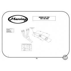 Marving Uitlaatsysteem 4-1 Master | Chroom | Honda CB750F Bol D'or