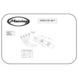 Marving Uitlaatsysteem 4-1 Master | Chroom | Honda CBX400F