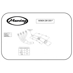Marving Uitlaatsysteem 4-1 Master | Chroom | Honda CBX550F