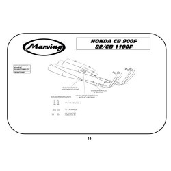 Marving Uitlaatsysteem 4-2 Master | Zwart | Honda CB1100F/CB900F Bol D'or