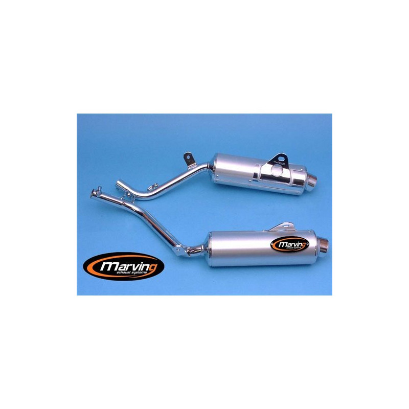 Marving Uitlaten Amacal | Chroom/Zilver | Honda NX650 Dominator