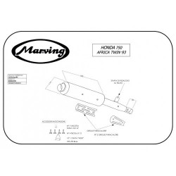 Marving Uitlaat Amacal | Chroom | Honda XRV750 Africa Twin