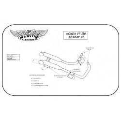Marving Uitlaatsysteem Legend | Chroom | Honda VT750 C2 Shadow