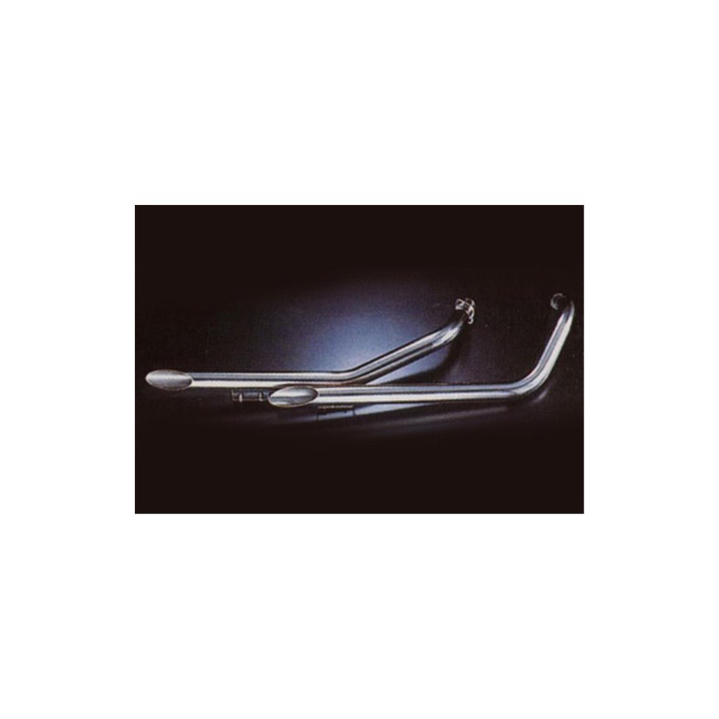 Marving Uitlaatsysteem Low Short Drag Pipes | Zilver | Honda VT600C Shadow