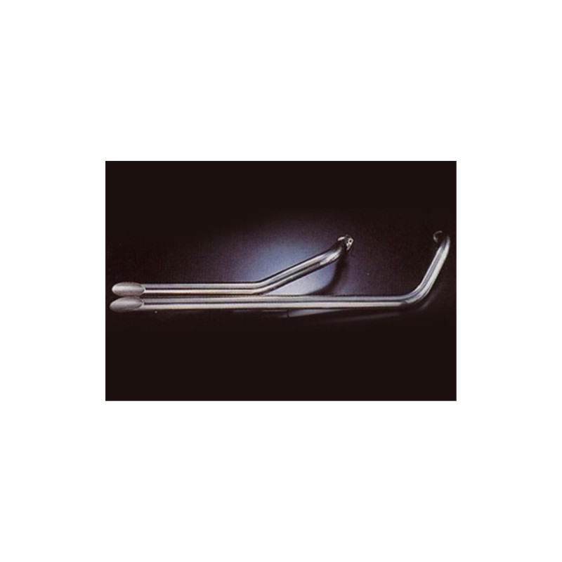 Marving Uitlaatsysteem Low Short Drag Pipes | Zilver | Honda VT600C Shadow