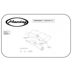 Marving Uitlaten Master | Zwart | Kawasaki GPZ1100 Uni-Trak