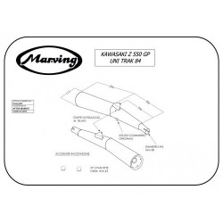 Marving Uitlaten Master | Zwart | Kawasaki Z550GP