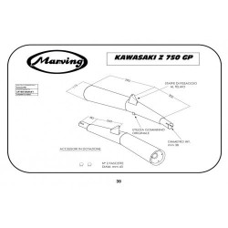Marving Uitlaten Master | Zwart | Kawasaki Z750GP