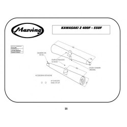 Marving Uitlaten Marvi | Chroom | Kawasaki Z400F/Z550F