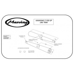 Marving Uitlaten Marvi | Zwart | Kawasaki Z550GP