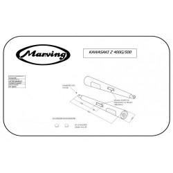 Marving Uitlaten Marvi | Chroom | Kawasaki Z400J/Z500