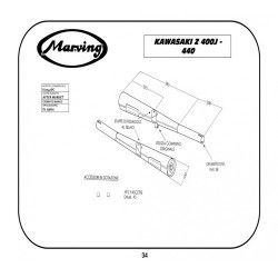 Marving Uitlaten Marvi | Chroom | Kawasaki Z400G/Z440