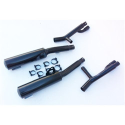 Marving Uitlaten Cylindrical | Zwart | Kawasaki ZX-10