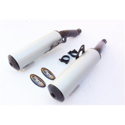 Marving Uitlaten Cylindrical | Zwart/Zilver | Kawasaki GTR1000