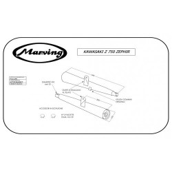 Marving Uitlaten Marvi | Chroom | Kawasaki Zephyr 750