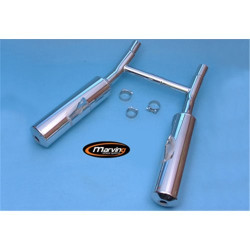 Marving Uitlaten Cylindrical | Chroom | Kawasaki EN500