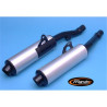 Marving Uitlaten Cylindrical | Zwart/Zilver | Kawasaki ZZR600