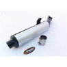 Marving Uitlaat Cylindrical | Zwart/Zilver | Kawasaki ER-5