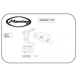 Marving Uitlaatsysteem 4-1 Master | Chroom | Kawasaki Z750