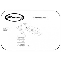 Marving Uitlaatsysteem 4-1 Master | Zwart | Kawasaki Z750GP