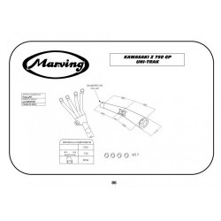 Marving Uitlaatsysteem 4-1 Master | Zwart | Kawasaki Z750GP