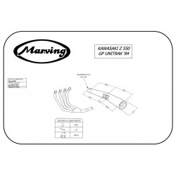 Marving Uitlaatsysteem 4-1 Master | Zwart | Kawasaki Z550GP