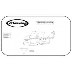 Marving Uitlaatsysteem 4-2 Master | Zwart | Kawasaki GPZ750R/GPZ900R