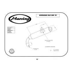 Marving Uitlaat Amacal | Chroom/Zilver | Kawasaki KLE500