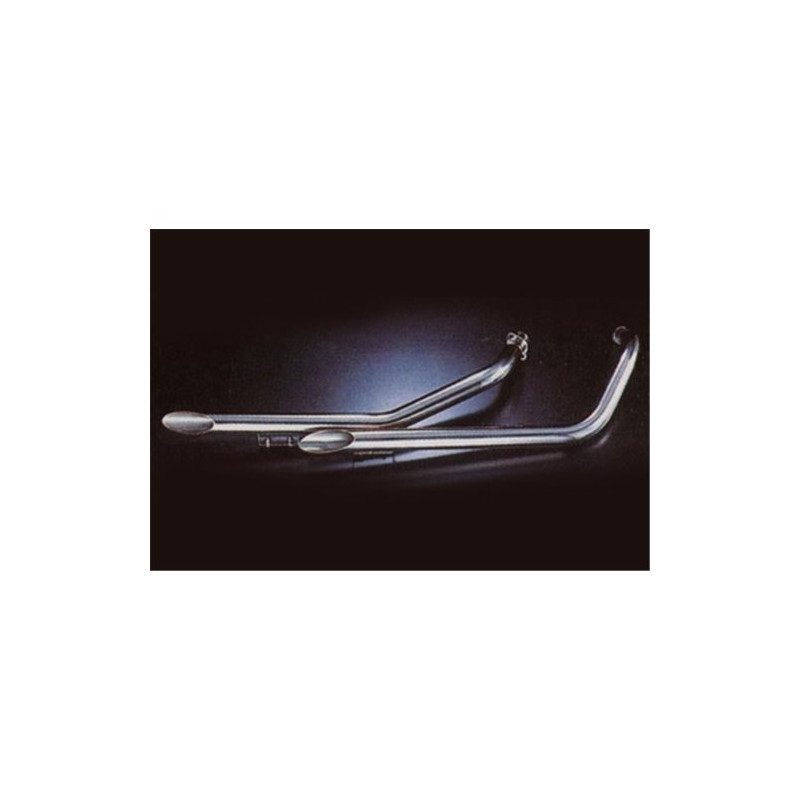 Marving Uitlaatsysteem Low Short Drag Pipes | Zilver | Kawasaki VN800
