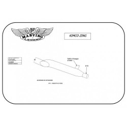 Marving Uitlaat Legend | Chroom | Kymco 125 Zing
