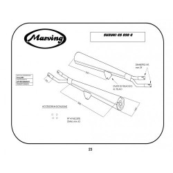 Marving Uitlaten Marvi | Chroom | Suzuki GS850