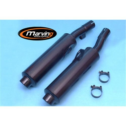 Marving Uitlaten Cylindrical | Zwart | Suzuki GSX600F