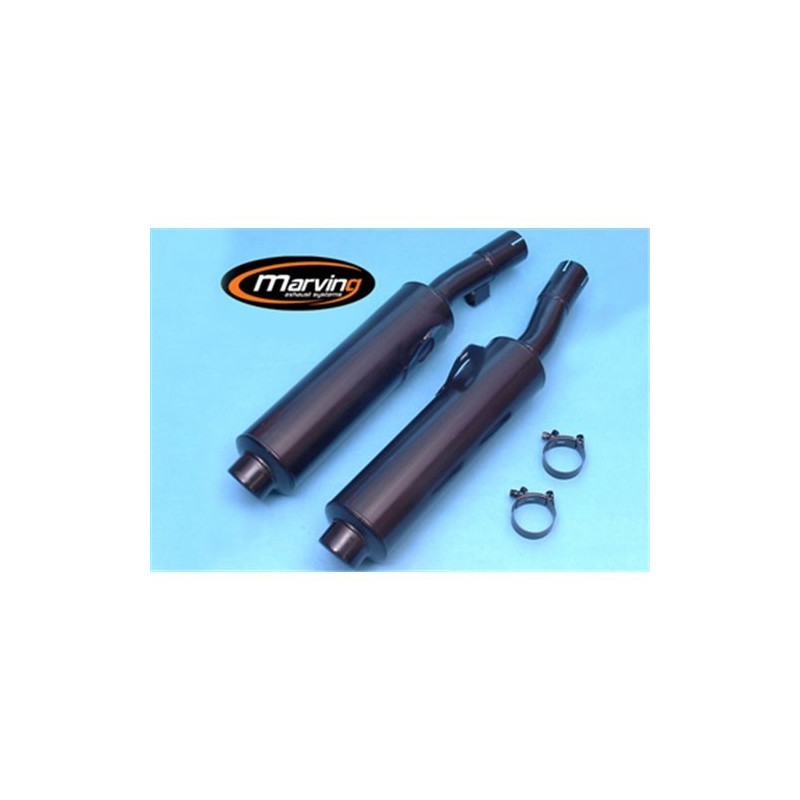 Marving Uitlaten Cylindrical | Zwart | Suzuki GSX600F
