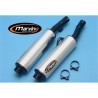 Marving Uitlaten Cylindrical | Zwart/Zilver | Suzuki GSX750F