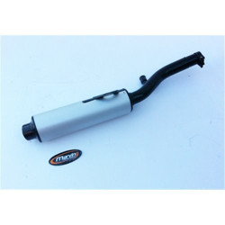 Marving Uitlaat Cylindrical | Zwart/Zilver | Suzuki GS500E