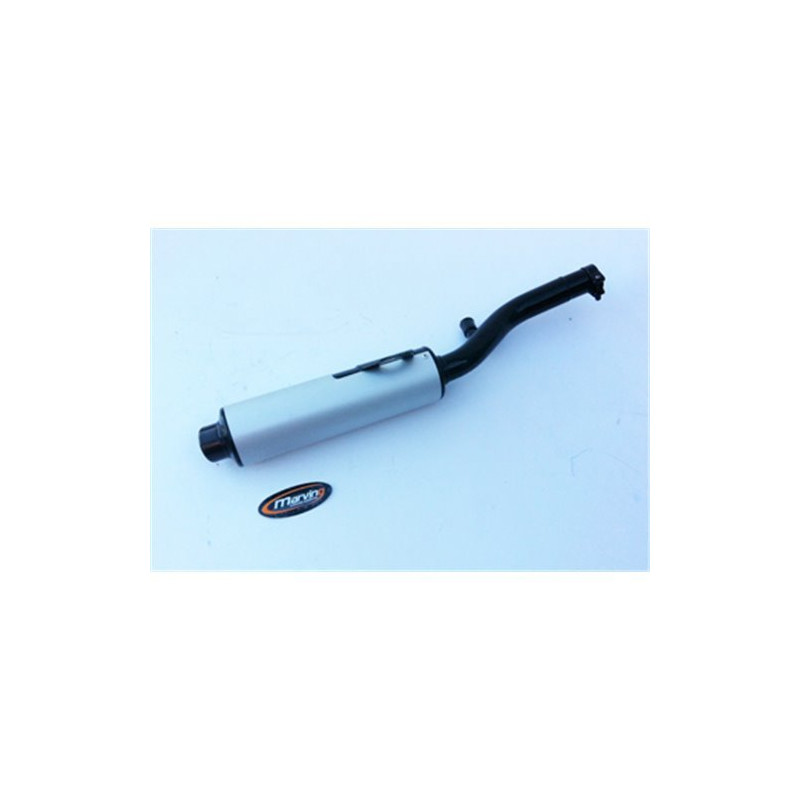 Marving Uitlaat Cylindrical | Zwart/Zilver | Suzuki GS500E