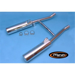 Marving Uitlaten Cylindrical | Chroom | Suzuki VX800
