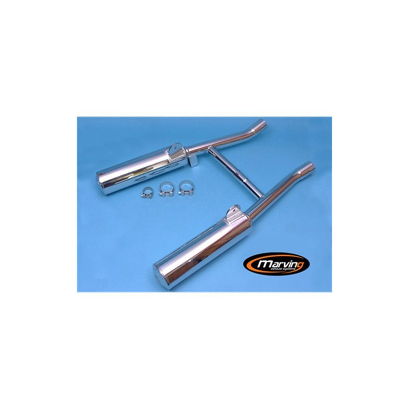 Marving Uitlaten Cylindrical | Chroom | Suzuki VX800