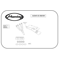Marving Uitlaatsysteem 4-1 Master | Chroom | Suzuki GS550B (spaak)