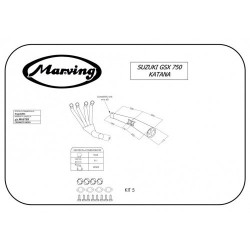 Marving Uitlaatsysteem 4-1 Master | Zwart | Suzuki GSX750 Katana