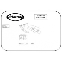 Marving Uitlaatsysteem 4-1 Master | Zwart | Suzuki GSX1100 Katana