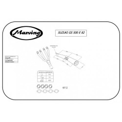 Marving Uitlaatsysteem 4-1 Master | Chroom | Suzuki GS550E (giet)