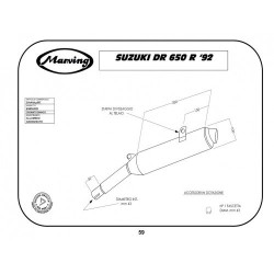 Marving Uitlaat Amacal | Chroom/Zilver | Suzuki DR650R