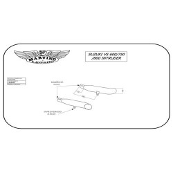 Marving Uitlaten links+rechts Legend | Chroom | Suzuki VS600/VS750/VS800 Intruder